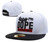 White Snapback Hat with Black Brim and DOPE Logo