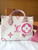Louis Vuitton Onthego PM Tote Bag By The Pool M22976 Pink Hand Shoulder Auth New
