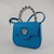 New FW23 Versace La Medusa Mini Mediterra Blue Top Handle And Shoulder Bag