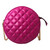 Versace La Medusa Round Quilted Leather Pink Shoulder Bag