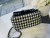 Chanel Shearling Tweed Quilted Mini Square Flap Bag Black White