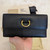New Burberry Black Leather Highbury D Ring Continental Wallet Purse