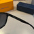 Louis Vuitton Classic No Logo Side Text Logo Black Sunglasses