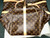 Louis Vuitton Monogram Keepall 60 Bandouliere Brown Leather Duffle Bag M41412