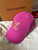 Louis Vuitton Signature LV Pink Orange Signature Baseball Cap Hat