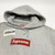 SUPREME BOX LOGO HOODIE GREY RED BOGO 100% AUTHENTIC SWEATSHIRT