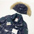 MONCLER FREY MENS NAVY DOWN PUFFER JACKET AUTHENTIC LONG FURR