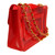 CHANEL Quilted CC Jumbo Double Chain Shoulder Bag Red Vinyl Patent AK31863e