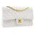CHANEL Quilted Classic Double Flap Chain Shoulder Bag Purse White 1500346 A48883,what you see will what you get ,or you will get a full refund ,please don't worry