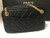 Chanel Embroidery Shoulder Bag Gold Chain Purse Charm Black Woman Auth Ld Rare