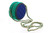 Chanel Filigree CC CoCo Chain Shoulder Clutch Round Bag Green Blue Near Mint