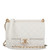 Chanel Imitation Pearl White Goatskin Flap Bag Antique Gold Hardware