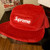 Supreme NY Waffle Corduroy Camp Cap Hat FW17 Red Bogo Box Logo Nas 6 Panel NEW