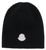 2020 Black New Season Moncler logo-patch beanie (Black with sliver Logo)