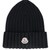 hot 2020 New Season Moncler ribbed logo-patch beanie