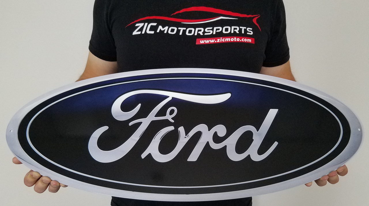 Ford Built To Last Round Embossed Metal Sign