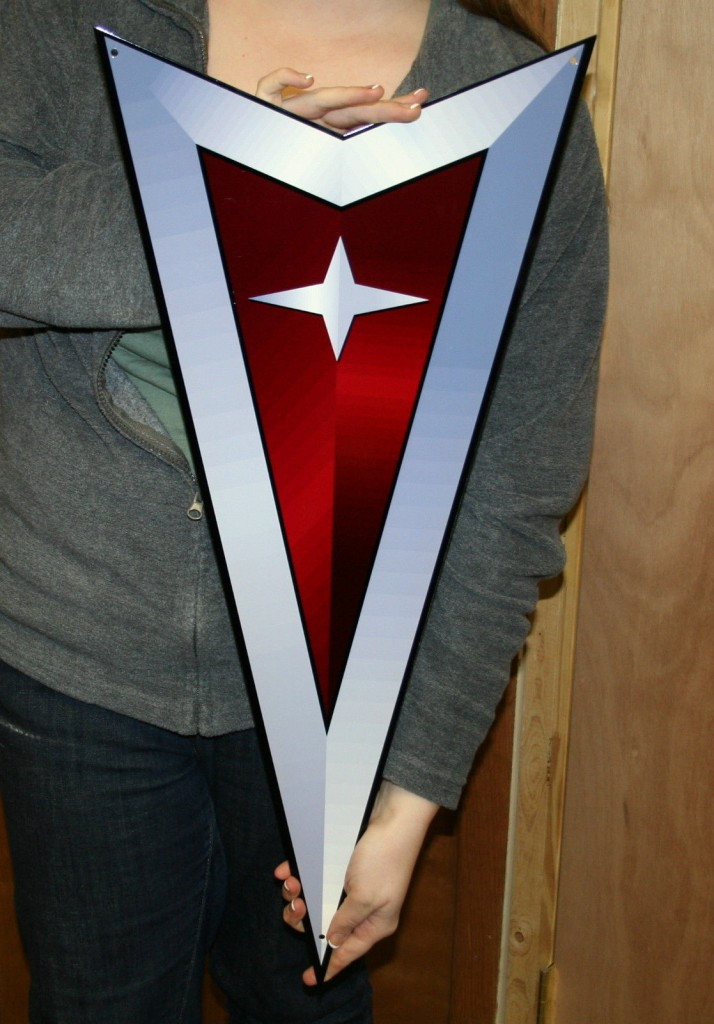 Pontiac Arrow Emblem Steel Sign