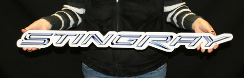 Corvette C7 Stingray Script Emblem Metal Sign