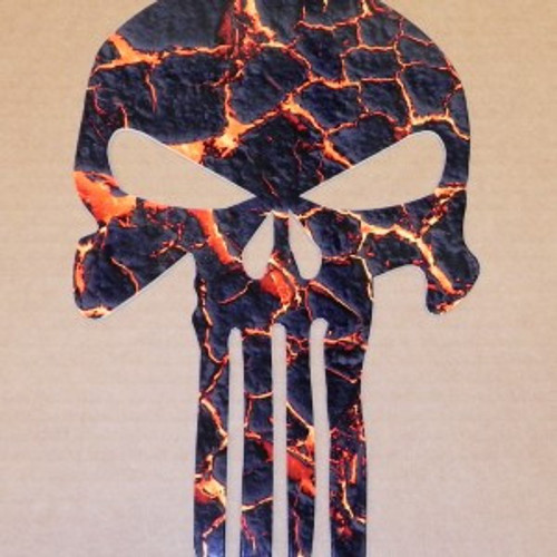 Skull Lava Head Steel Sign