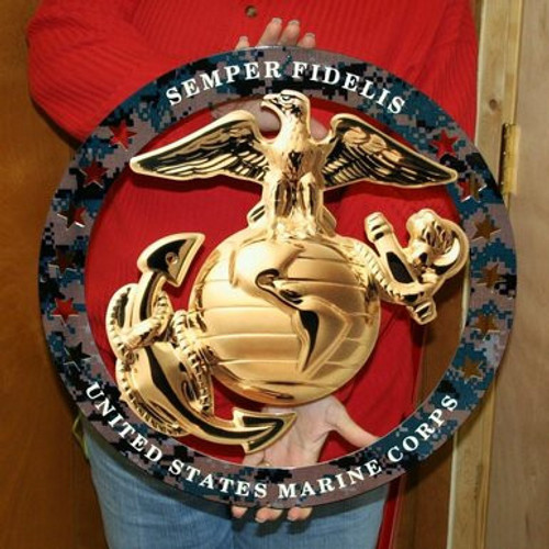 USMC EGA Enlisted SEMPER FI Steel Sign