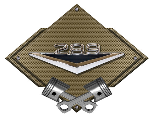 Ford Mustang 289 Bronze Carbon Diamond Steel Sign