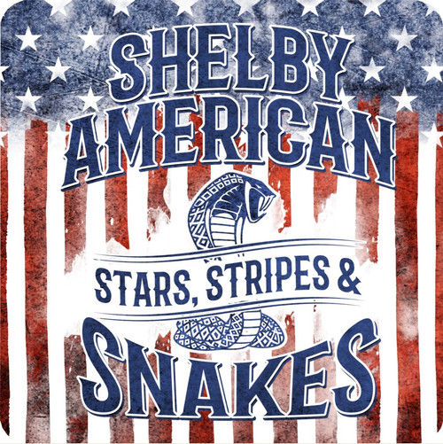 Shelby American Stars Stripes and Snakes Steel Sign