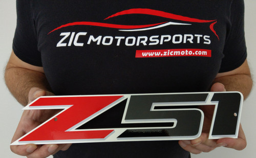 Z51 Red and Black Steel Sign