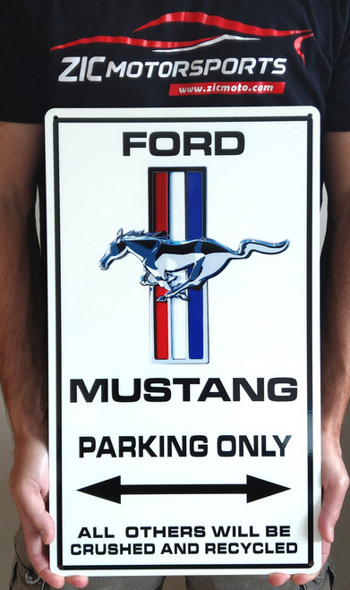 Ford Mustang Parking Only Steel Sign large