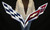 Corvette C7 Stingray Crossed Flags Emblem Steel Sign