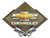 Chevrolet Bowtie Bronze Diamond Cross Pistons Steel Sign