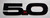 Mustang GT 5.0 Fender Badge Metal Garage Sign Black