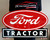 Ford Tractor 1940s Reproduction Steel Sign - Red Black