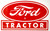 Ford Tractor 1940s Reproduction Red Steel Sign - Red