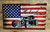 USA Flag Hot Rod metal Sign