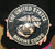 USMC Logo Round Flat Steel Sign Black w/Bronze Semper Fi