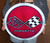 CORVETTE C3 70's CROSSED FLAG EMBLEM STEEL SIGN