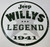 Jeep Willy's Legend Steel Sign