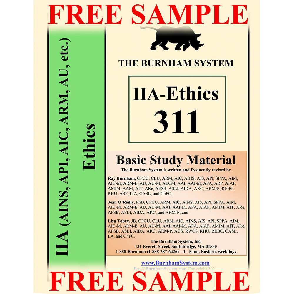 Iia Form Sample Free Sample - Ethics-IIA 311 - Printable PDF