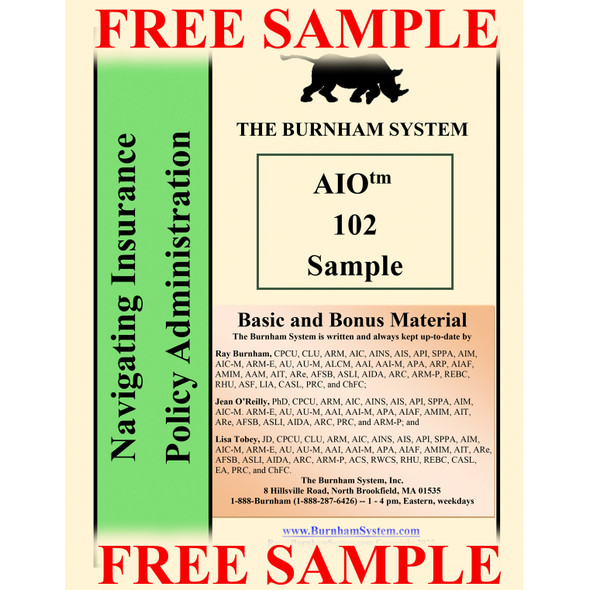 The Burnham System - Insurance Exam Study Guides