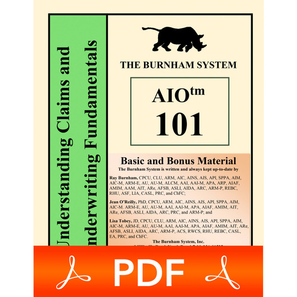 AIO™ 101 Understanding Claims and Underwriting Fundamentals Study Guide PDF