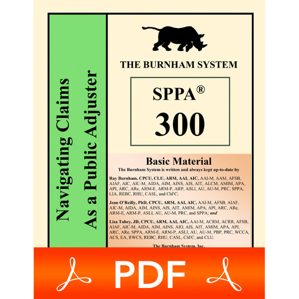 SPPA® 300 Navigating Claims As a Public Adjuster Study Guide PDF