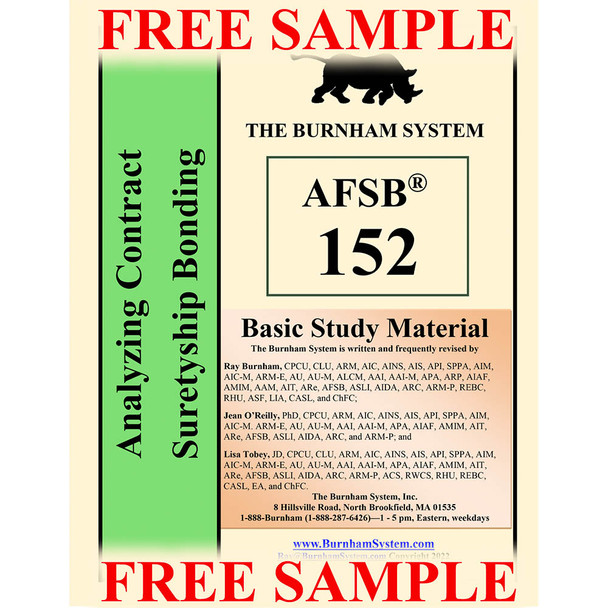 Free Sample - AFSB 152- Printable PDF