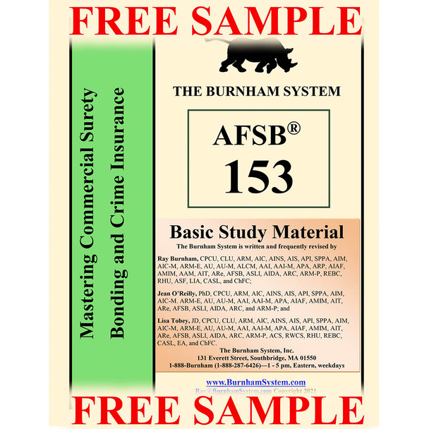 Free Sample - AFSB 153 - Printable PDF