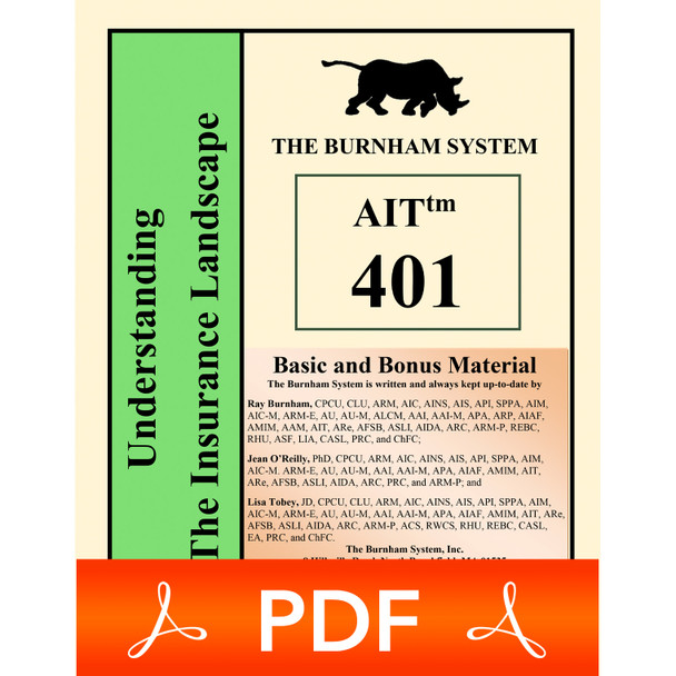 AIT™ 401 Understanding The Insurance Landscape Study Guide