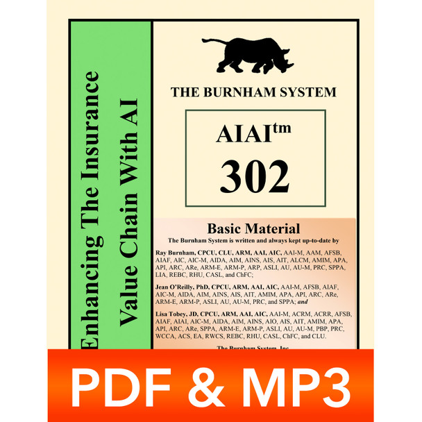 AIAI™ 302 Enhancing The Insurance Value Chain With AI Study Guide PDF-MP3