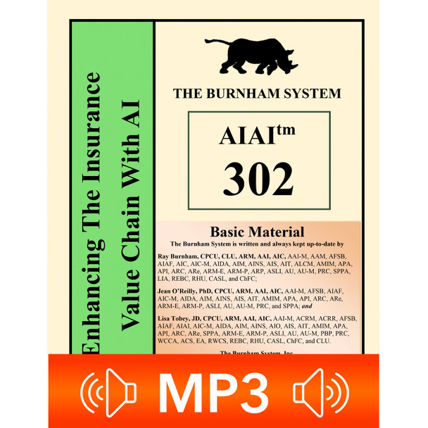 AIAI™ 302 Enhancing The Insurance Value Chain With AI Study Guide MP3