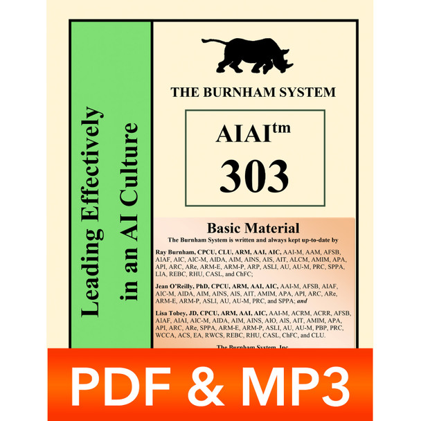 AIAI™ 303 Leading Effectively in an AI Culture Study Guide PDF - MP3