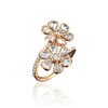 Double Flower Diamond Ring in Rose Gold