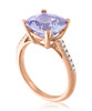 Amethyst Ring in Rose Gold -side