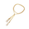 Yellow Gold Lace Lariat Necklace